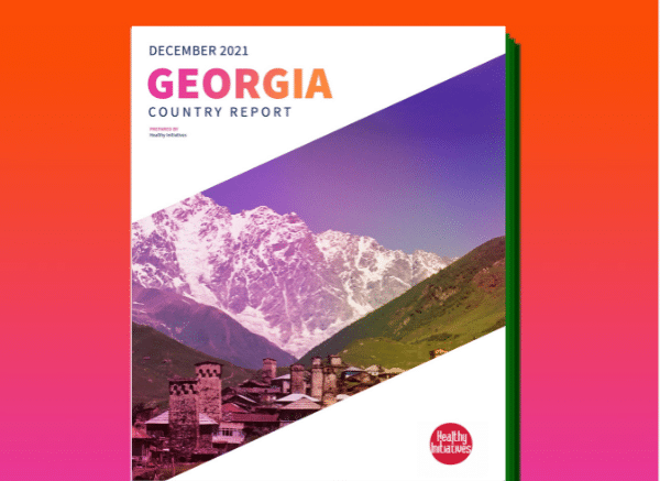 Country Report Cover with an image of a landscape with mountains and a village in the foreground