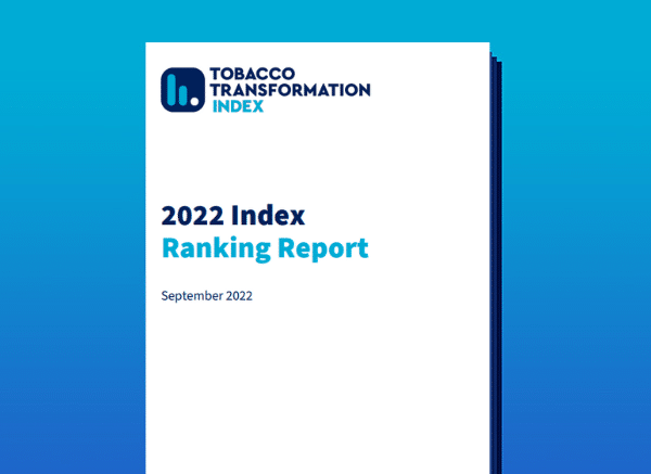 Global Action to End Smoking Report "2022 Tobacco Transformation Index® Ranking Report"