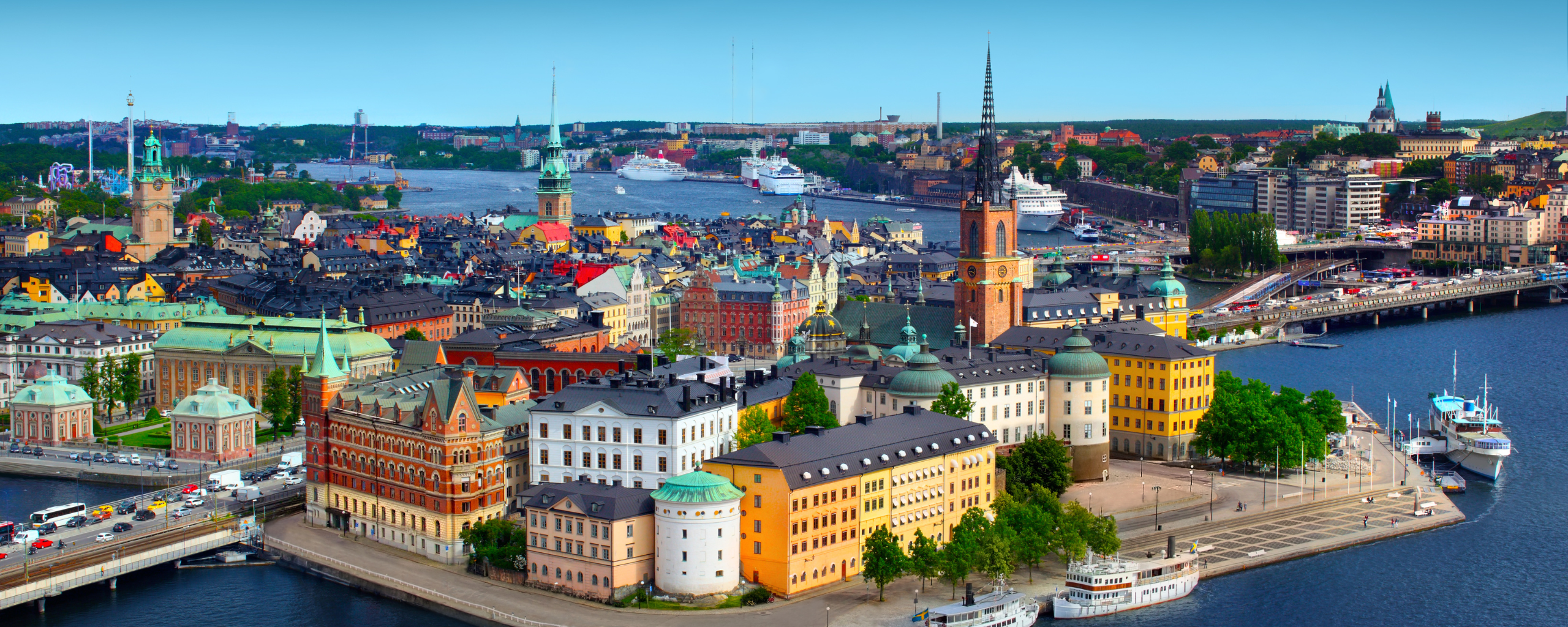 Swedish town aerial