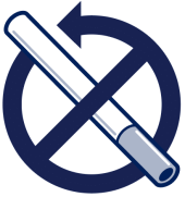 Quit Smoking Icon with reverse arrow